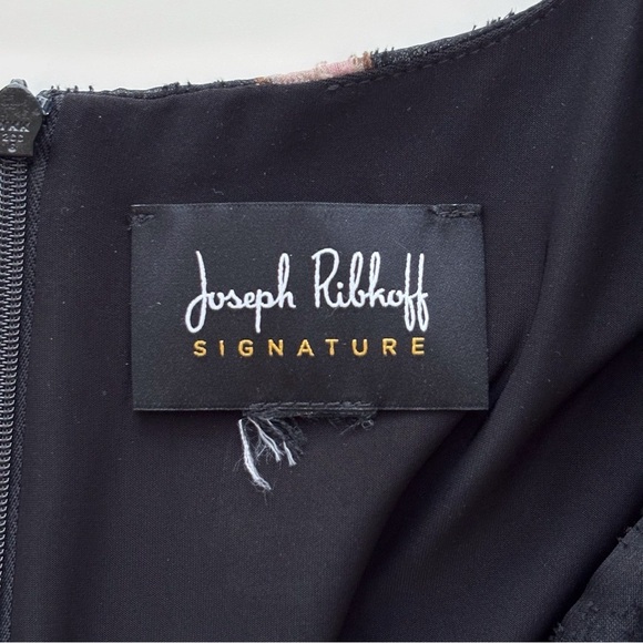 Joseph Ribkoff Floral Sheath Dress 8 Sleeveless Black - Picture 8 of 10